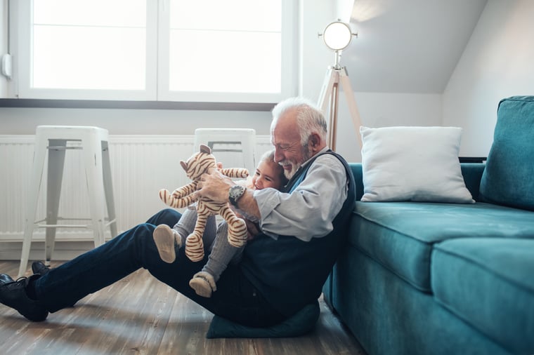 Grandfather and Son together