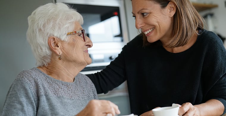 younger woman and older woman