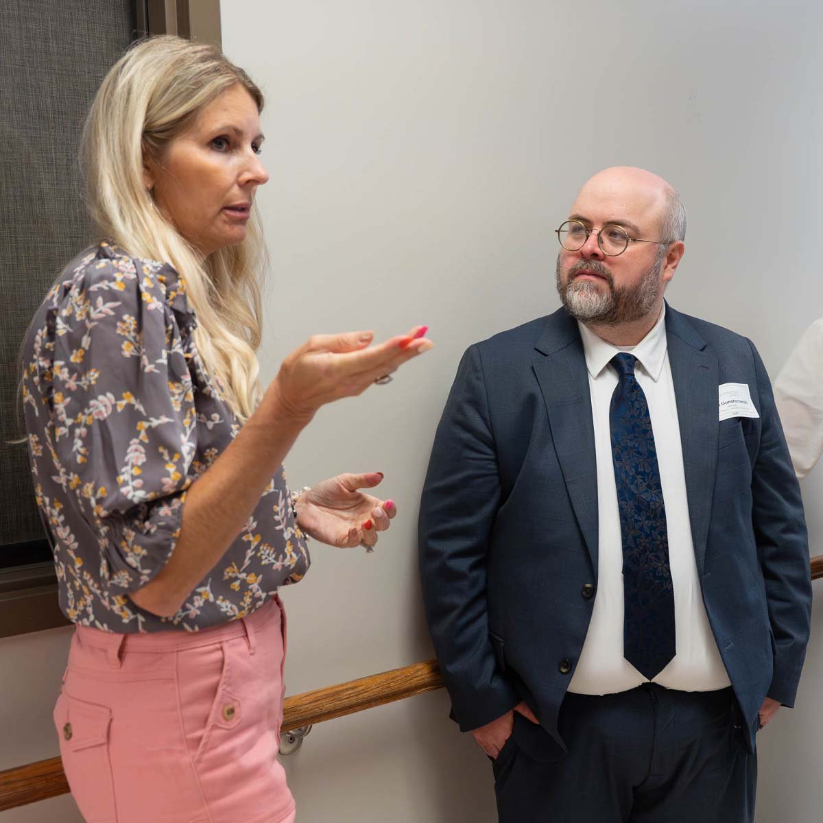 Nebraska Medicaid Director Drew Gonshorowski visits Immanuel Pathways of Eastern Nebraska.