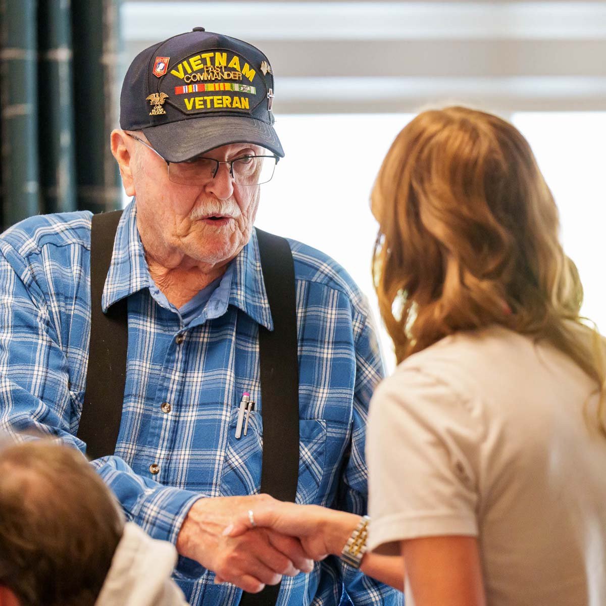 Veterans event at Graceview Courtyard.