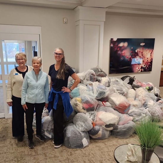Lakeside residents and staff collected 114 bags of donated clothing to The Clothes Bin in Omaha, Nebraska.