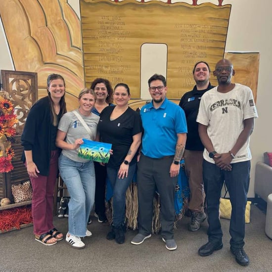 Members of the Arboretum Village leadership team volunteered at the Intercultural Senior Center in Omaha.