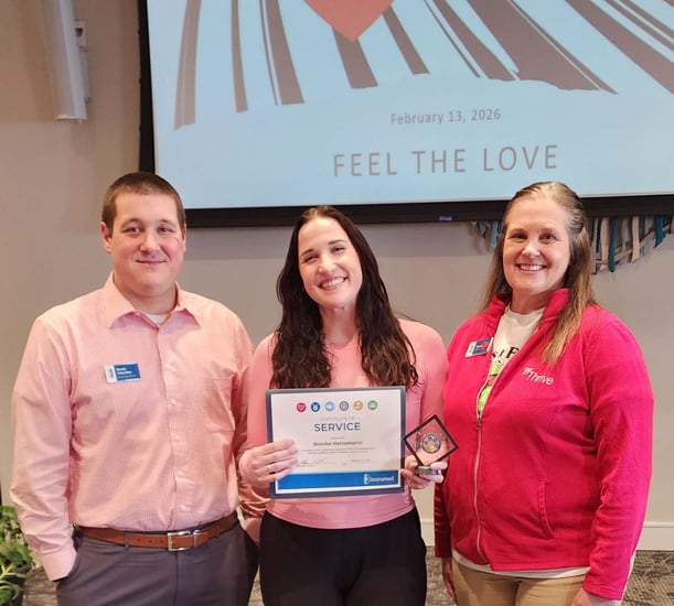 Brooke Heinemann received Lakeside's quarterly CHRIST Promises Award.