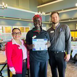 Dina Khamis, center, is a server at Pacific Springs.