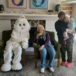 The Easter Bunny made his annual appearance at Copper Shores Village.