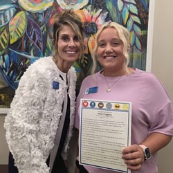 Immanuel Village honors Ashly Diggins with the CHRIST Promises Award.