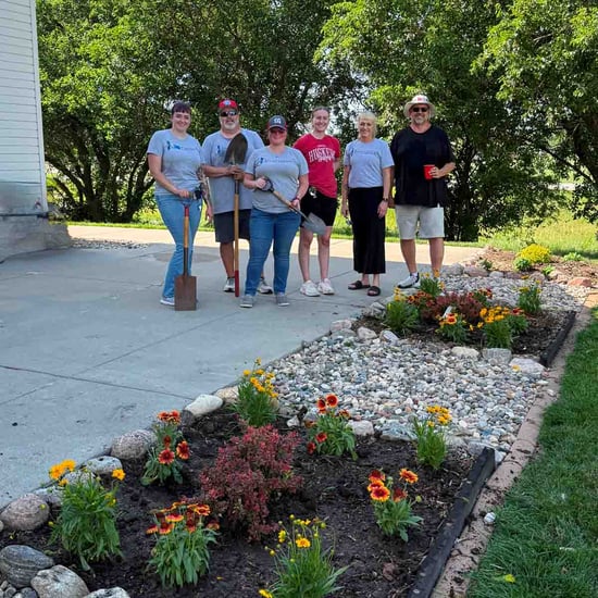 Immanuel's Corporate Construction and Facilities Team and the Immanuel Foundation Team renovated the patio space at Trinity Courtyard.