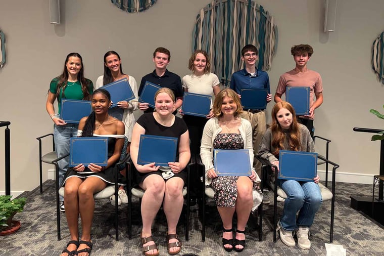 Lakeside student scholarship recipients.