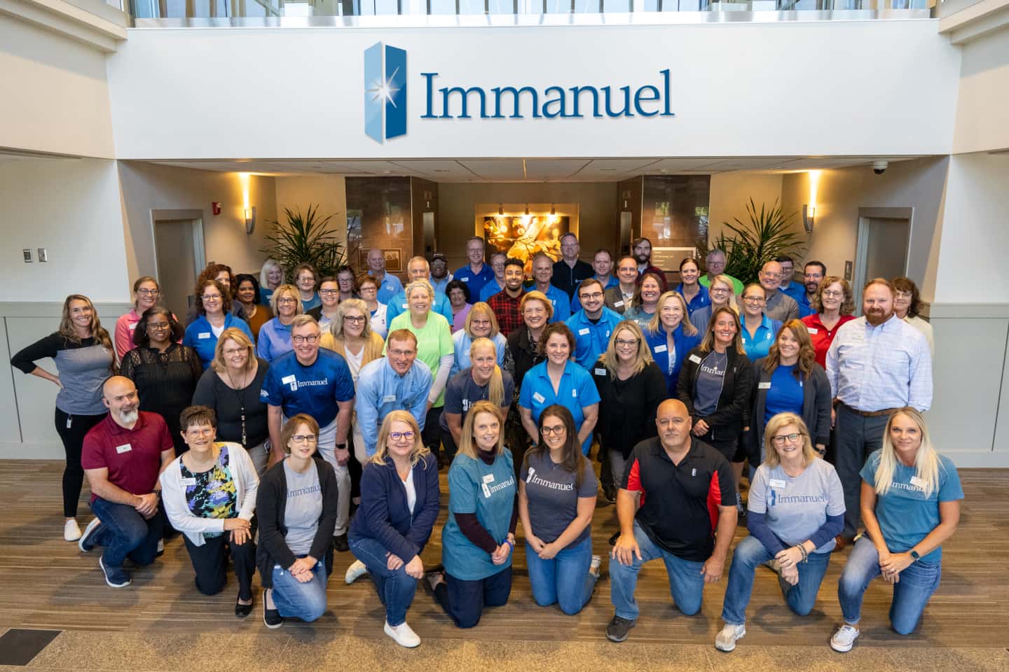 Group photo of Immanuel workers. 