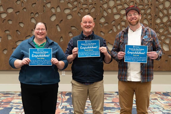 Immanuel team members presented their innovative ideas at the first Doors to the Future Spark Tank event.