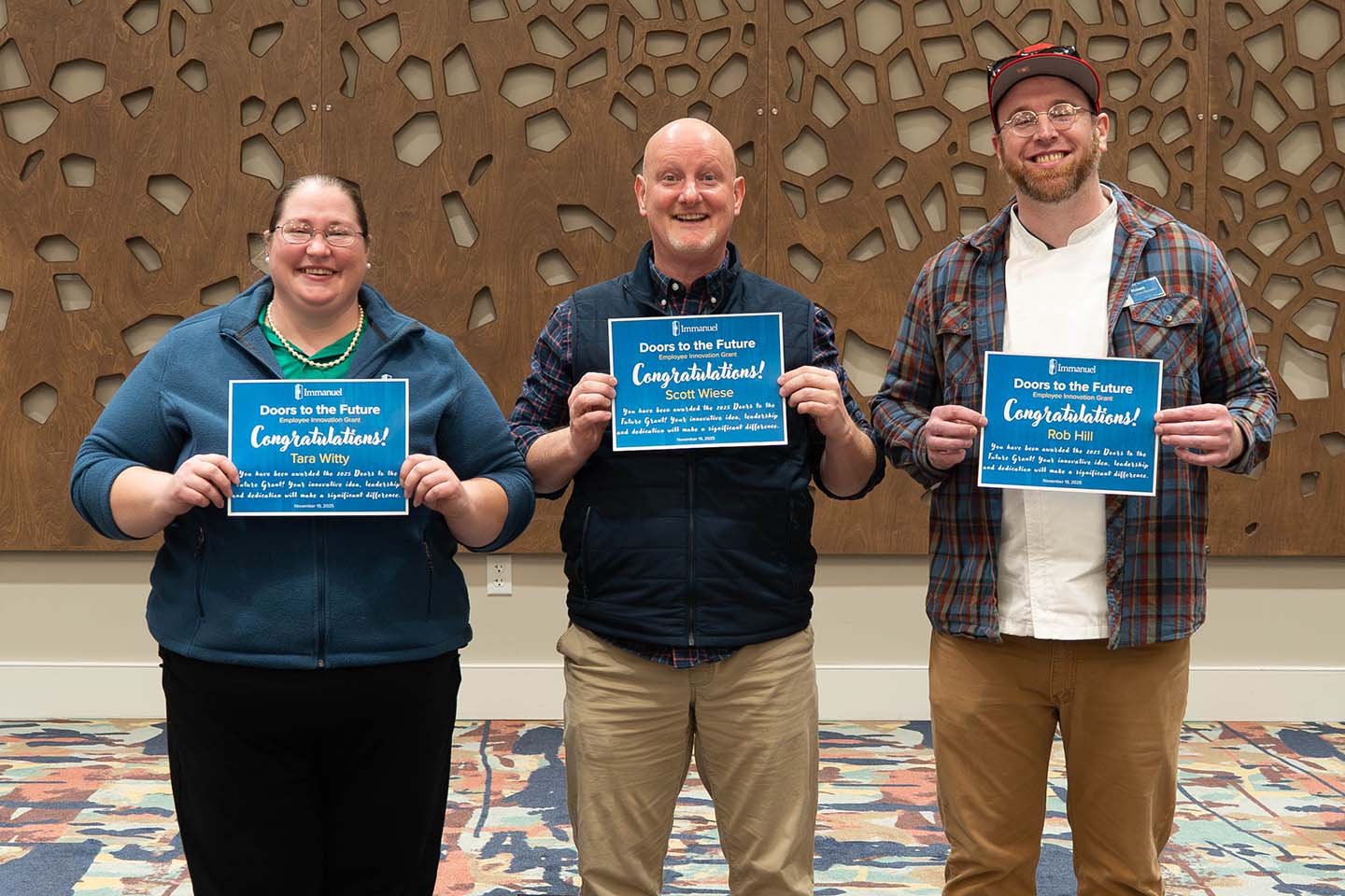 Immanuel team members presented their innovative ideas at the first Doors to the Future Spark Tank event.