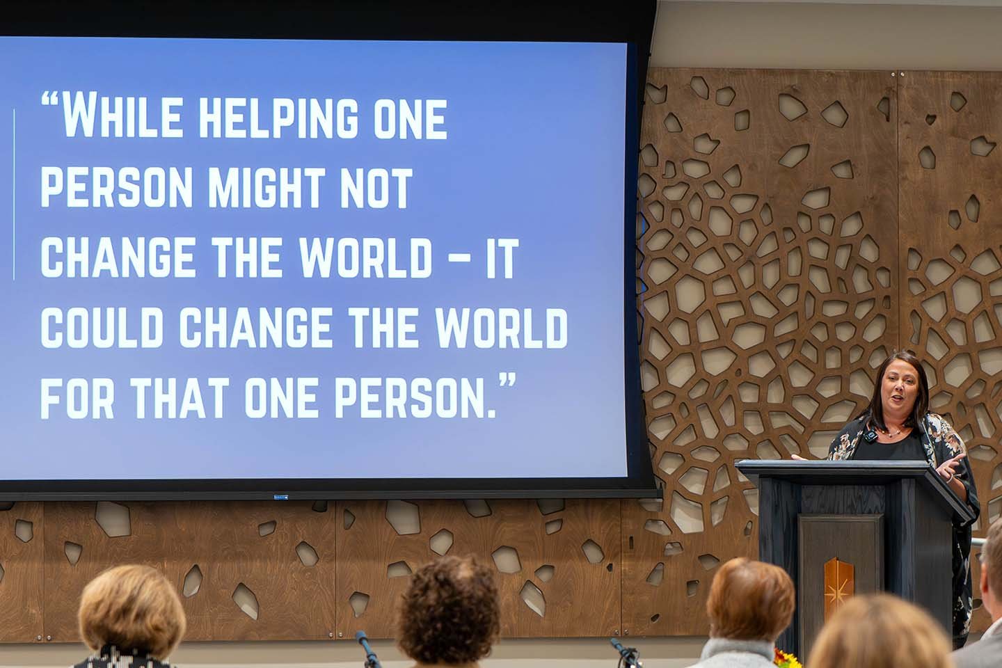 Immanuel team members presented their innovative ideas at the first Doors to the Future Spark Tank event.