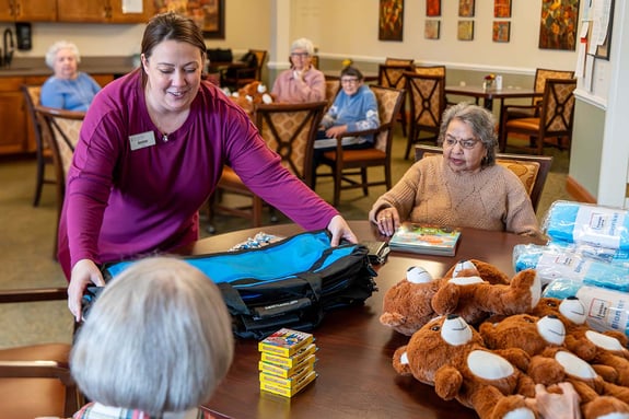 Amber Lihs is the life enrichment manager at The Landing.