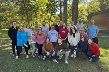 Immanuel wellness staff gathered for a retreat focused on team building.
