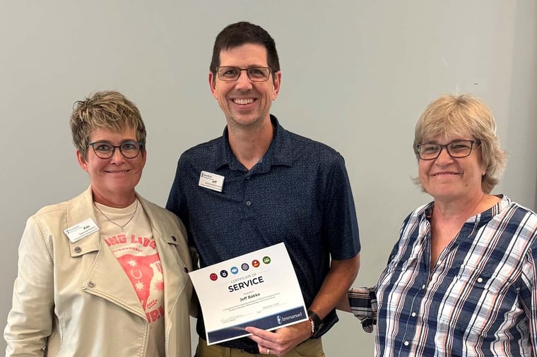 Jeff Bakke is the recipient of Deerfield's CHRIST Promises Award.