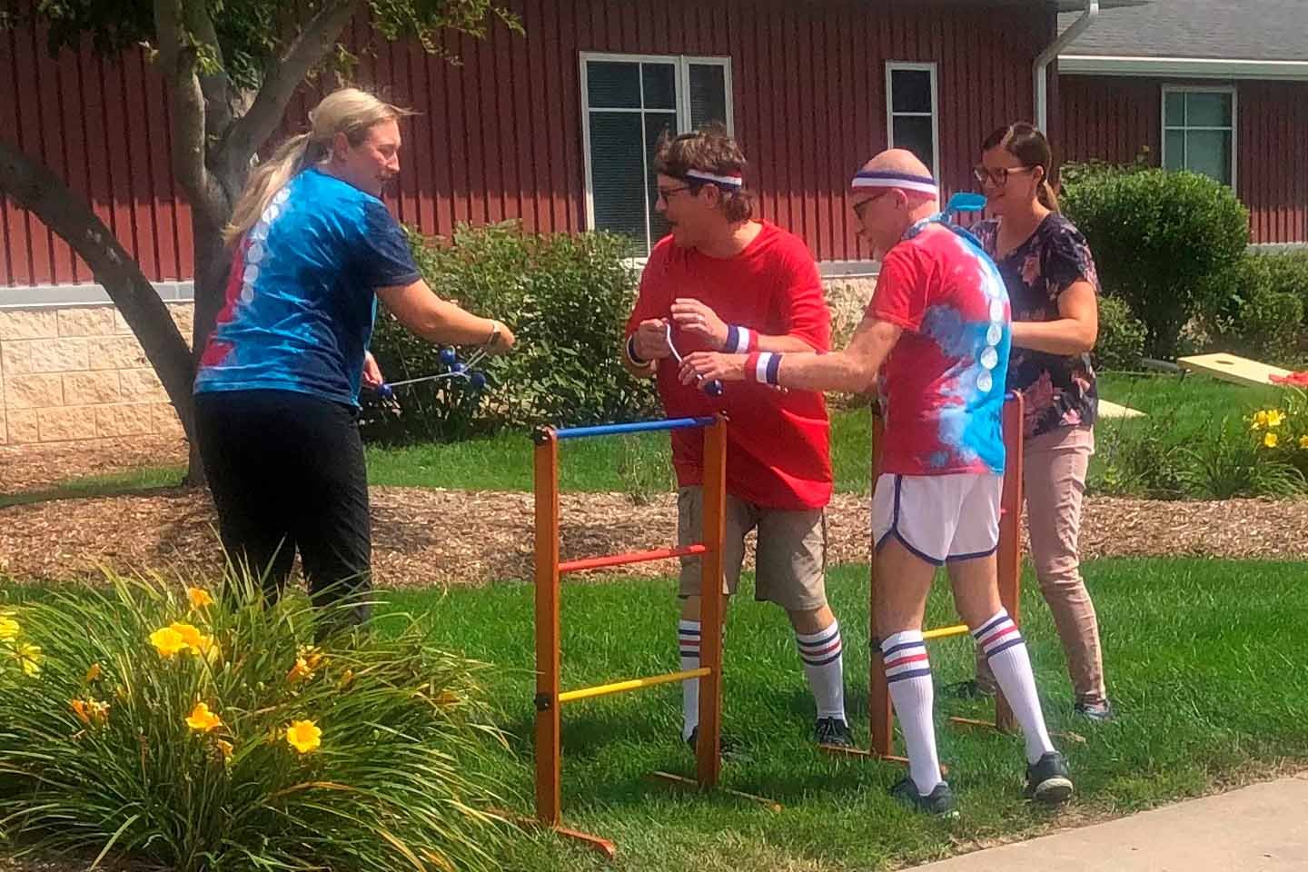 Staff celebrate Trinity Village's Best of Omaha games