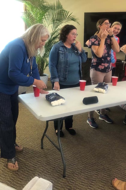 Staff celebrate Trinity Village's Best of Omaha games