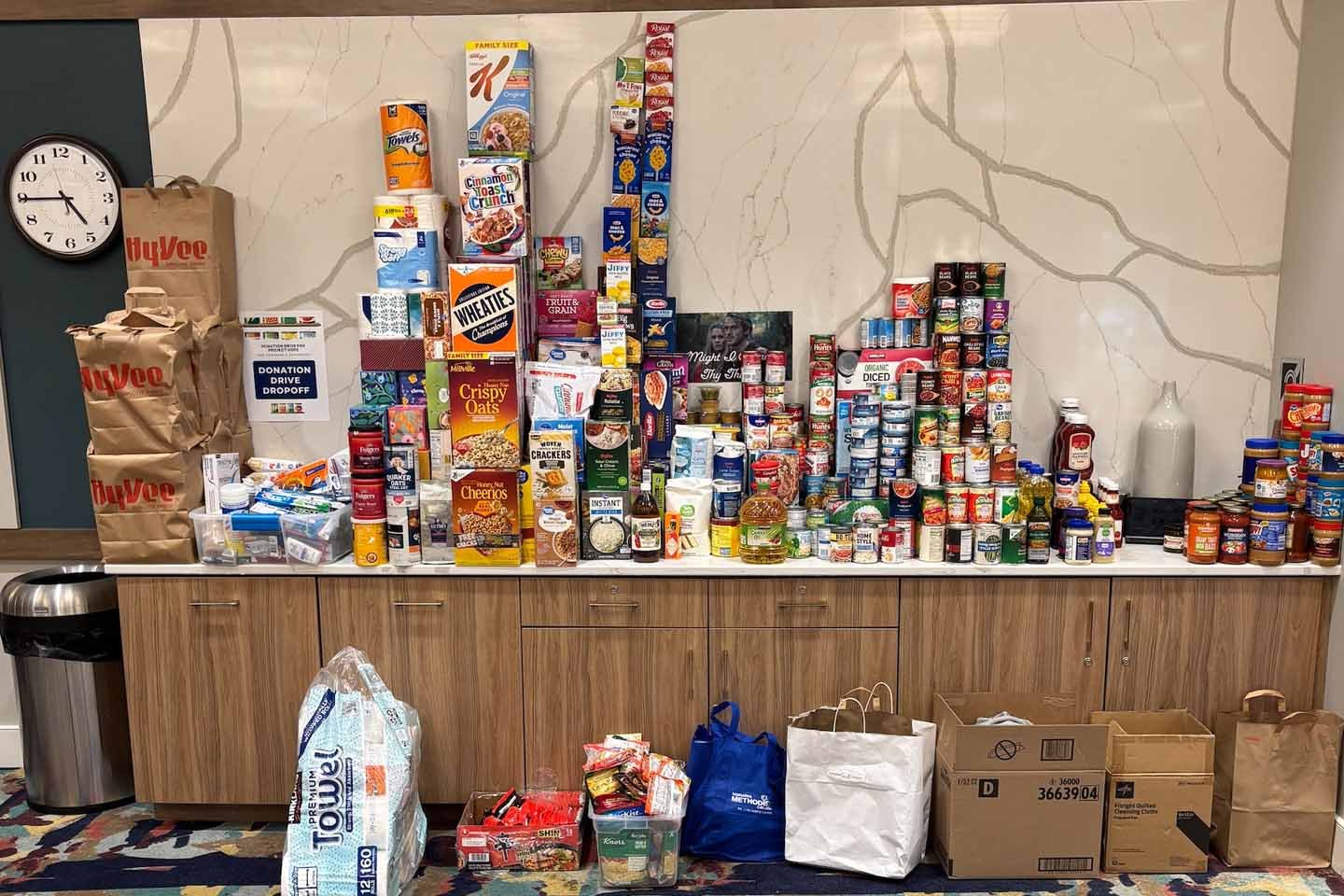 The Trinity Campus, Pacific Springs, and Immanuel Village held a food drive.