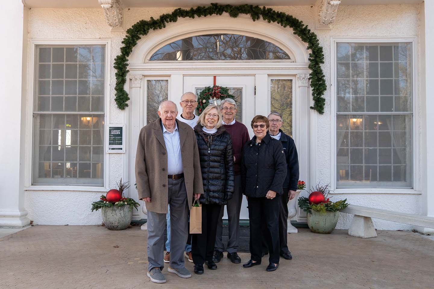 Grand Lodge residents and staff visited the Arbor Lodge Mansion for a special holiday tea.