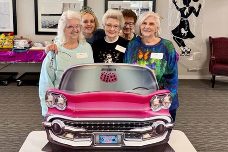 Graceview Courtyard residents and staff celebrated New Year's Eve with a sock hop-themed party.