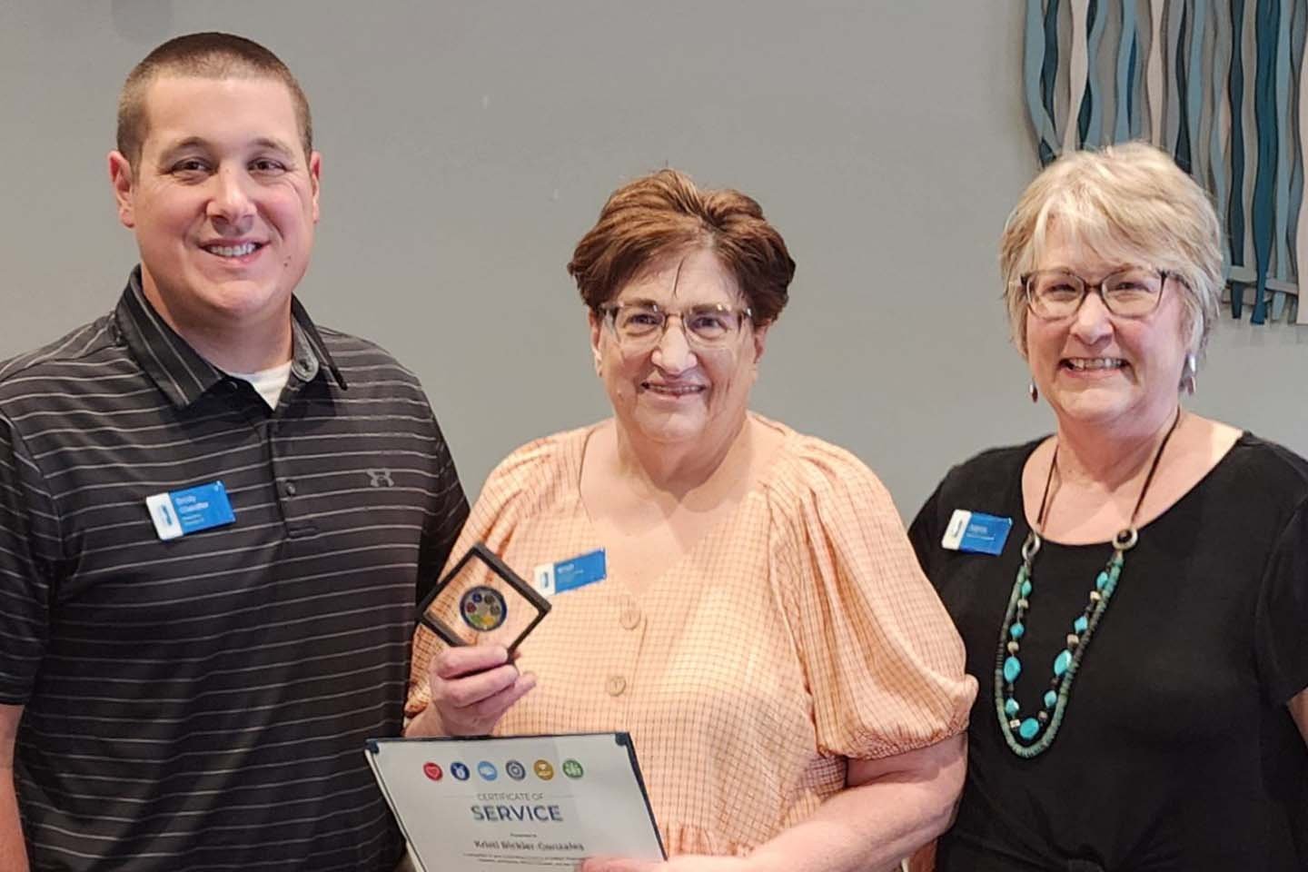 Kristi Bickler Gonzales was named Lakeside's quarterly CHRIST Promises Award recipient.