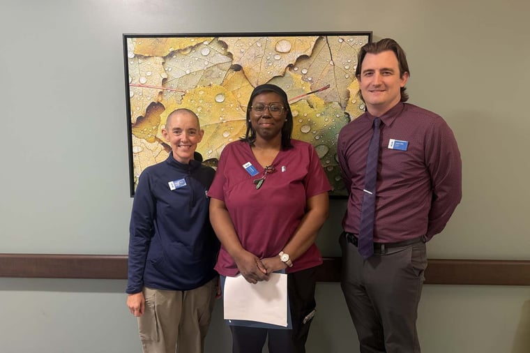 Lasandra Malone, a nursing assistant, was named Newport House's quarterly CHRIST Promises Award recipient.