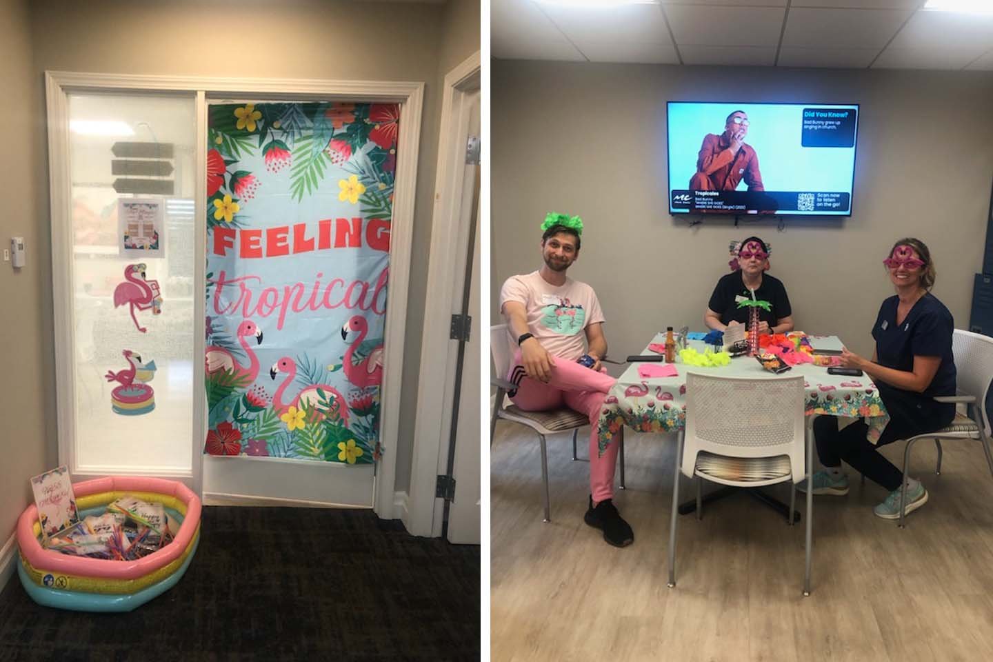 Pacific Springs staff celebrated summer with a Flamigle-themed event.