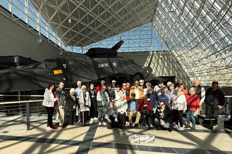 Residents and staff from Immanuel Arboretum Village visited the Strategic Air Command Aerospace Museum