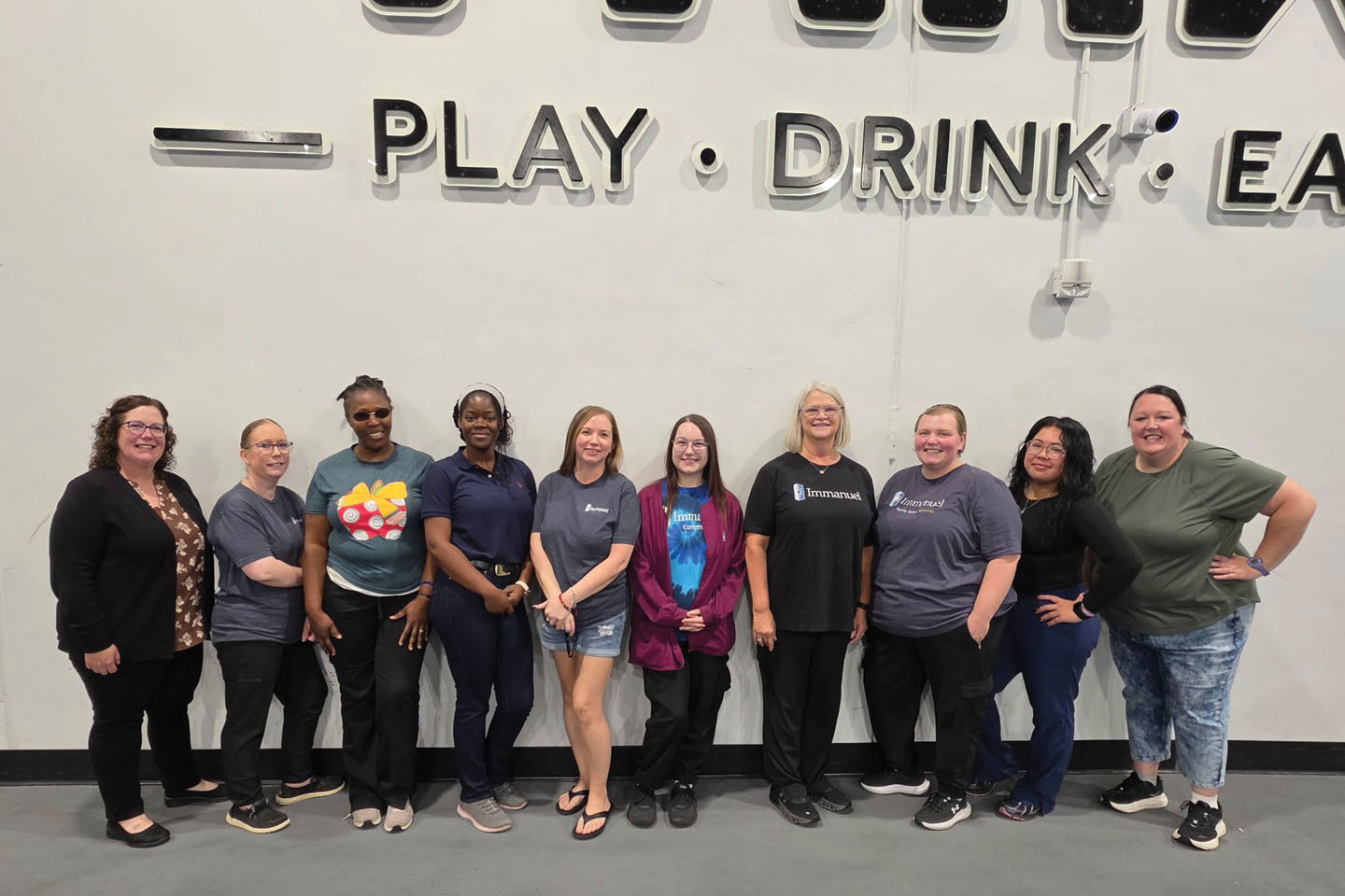 The care partner team of Trinity Village in Papillion, NE, celebrated a staff outing.