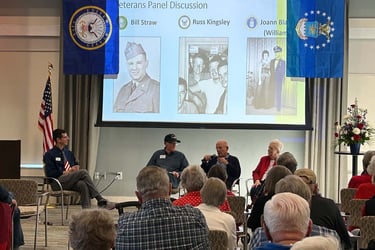 Deerfield residents and staff gathered to celebrate veterans, especially those from our Deerfield (Urbandale, Iowa) community.