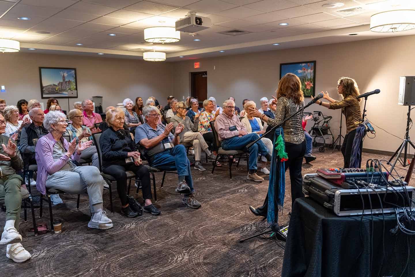 Immanuel Explorers enjoy the Laverne and Lucy performance during their trip to the Twin Cities.