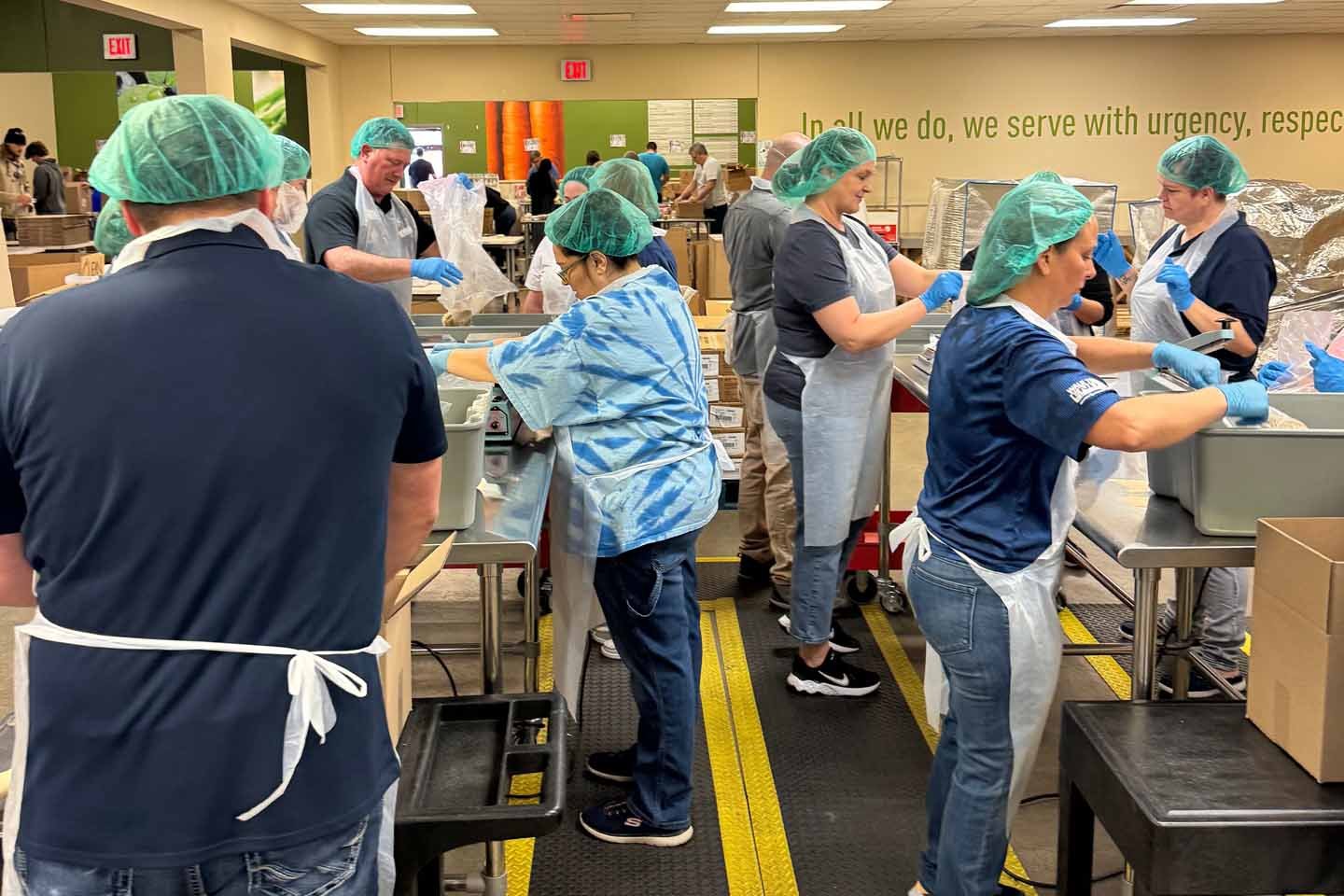 Lakeside food bank volunteers