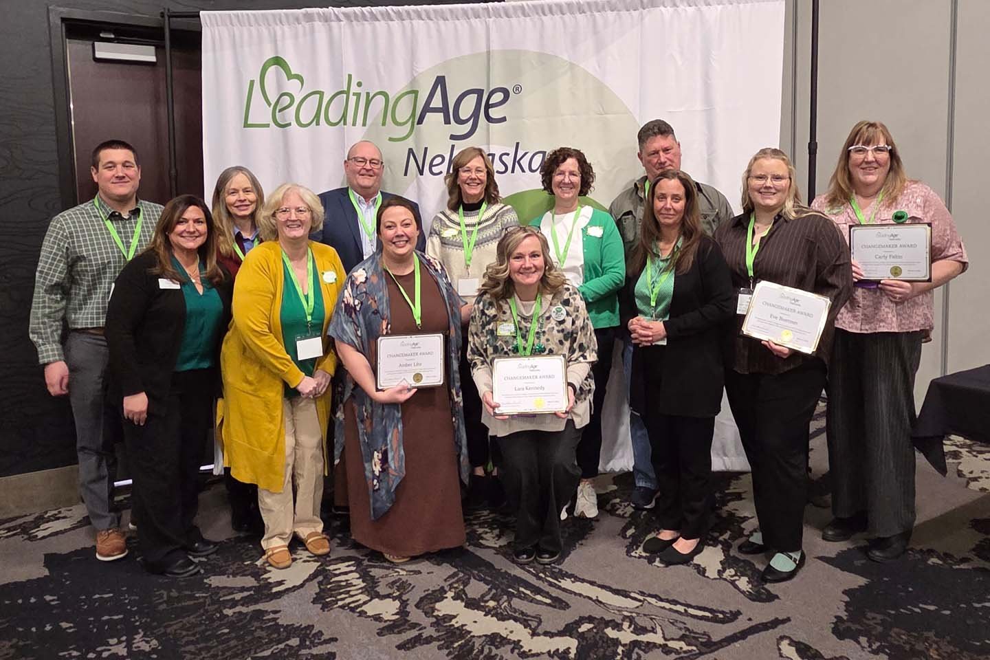 Immanuel employees receive LeadingAge Nebraska's Changemaker Awards, a one-time program honoring frontline employees whose creativity and compassion make an impact. 