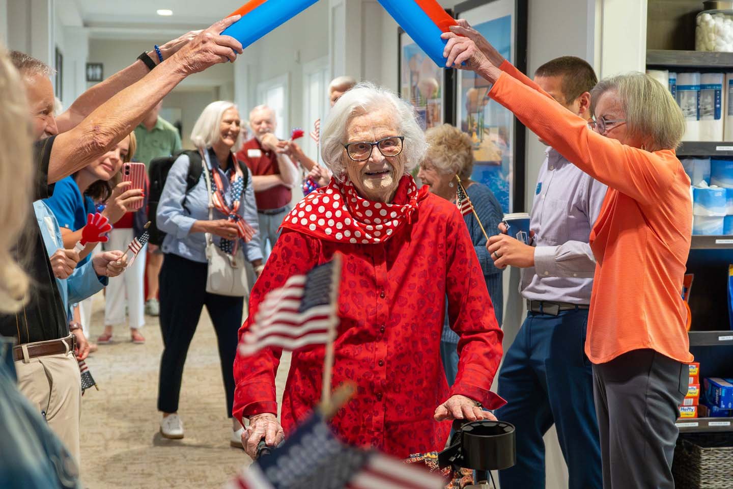 Lakeside resident Iris Herse was honored for her WWII service as a "Rosie the Riveter."