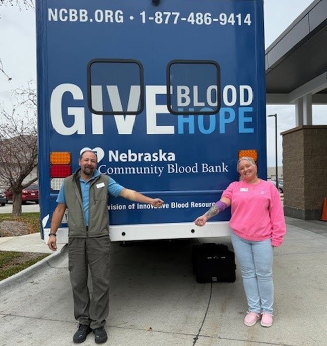 Immanuel Village, Immanuel Courtyard, and Newport House participated in a blood drive for Nebraska.