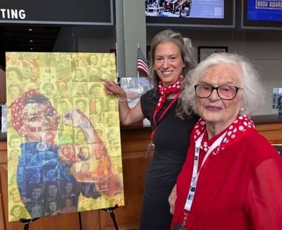 Lakeside resident Iris Herse was honored for her WWII service as a "Rosie the Riveter."