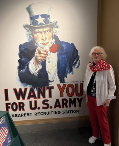 Lakeside resident Iris Herse was honored for her WWII service as a "Rosie the Riveter."