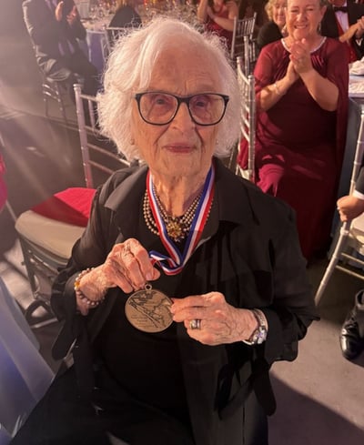 Lakeside resident Iris Herse was honored for her WWII service as a "Rosie the Riveter."
