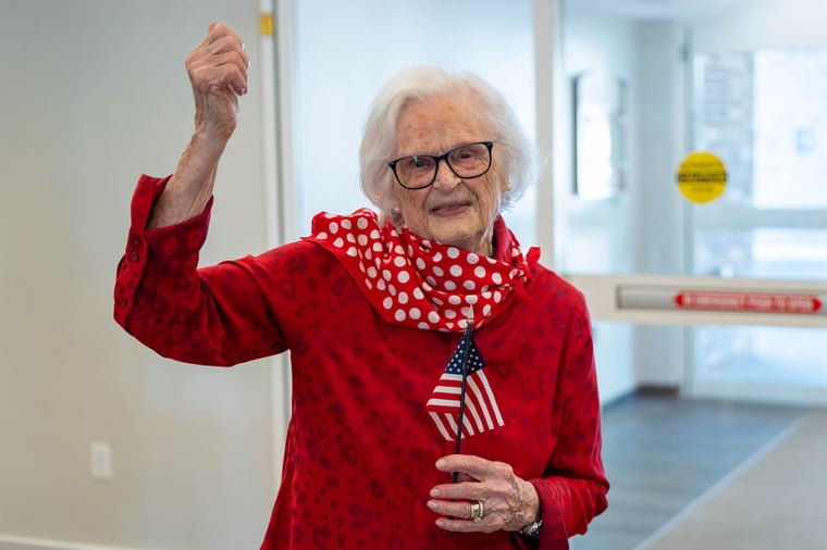 Lakeside resident Iris Herse was honored for her WWII service as a 