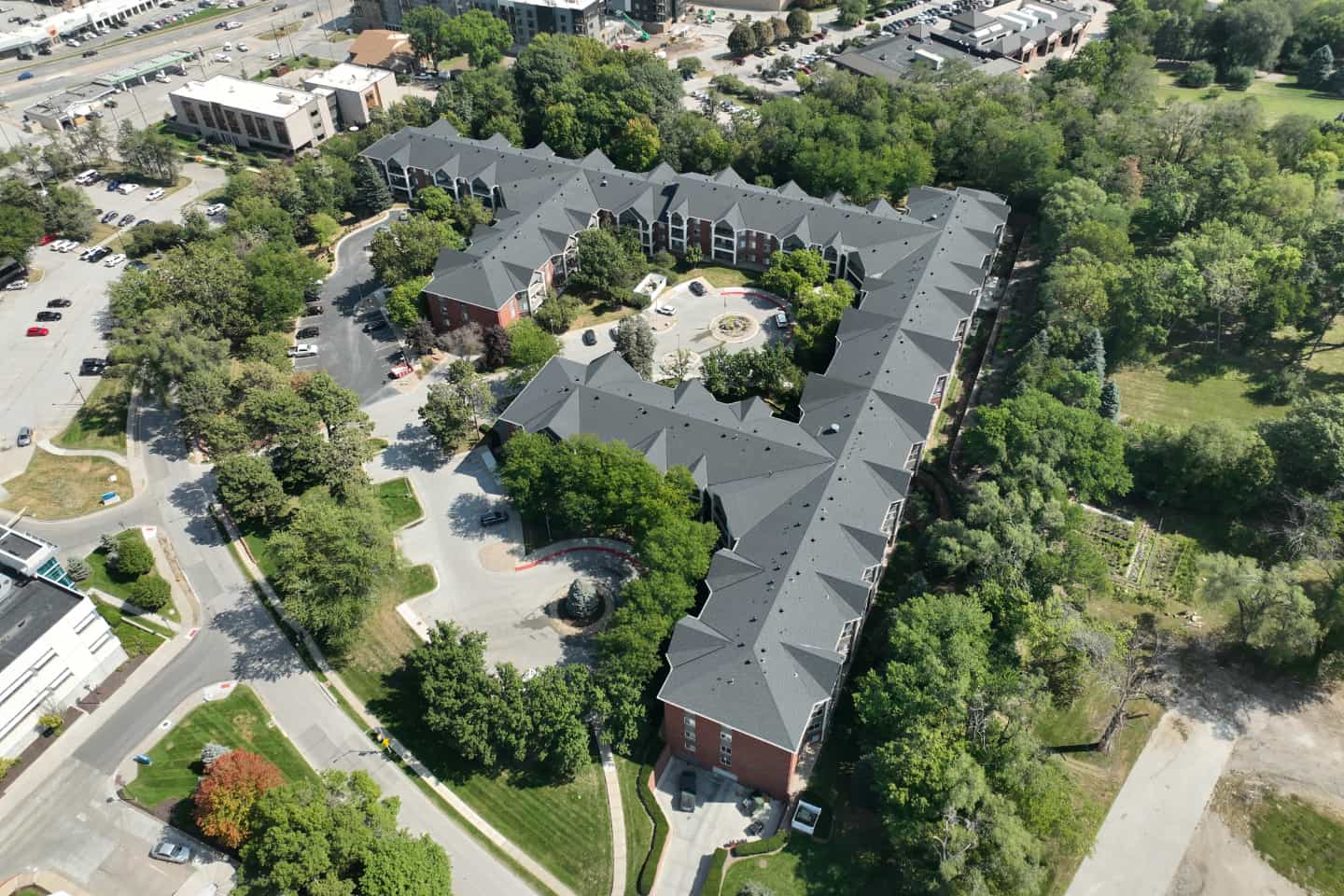 Aerial View of the Arboretum Village campus